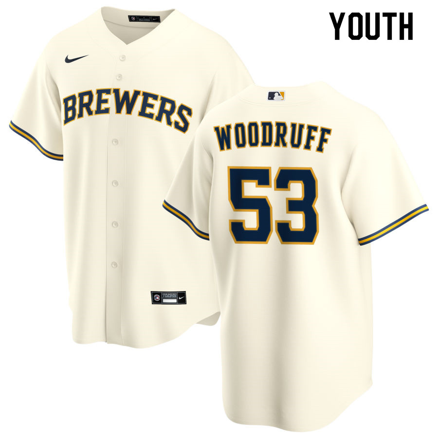 Nike Youth #53 Brandon Woodruff Milwaukee Brewers Baseball Jerseys Sale-Cream